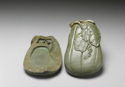 图片[2]-Songhua inkstone in melon shape, Qing dynasty, Kangxi reign (1662-1722)-China Archive